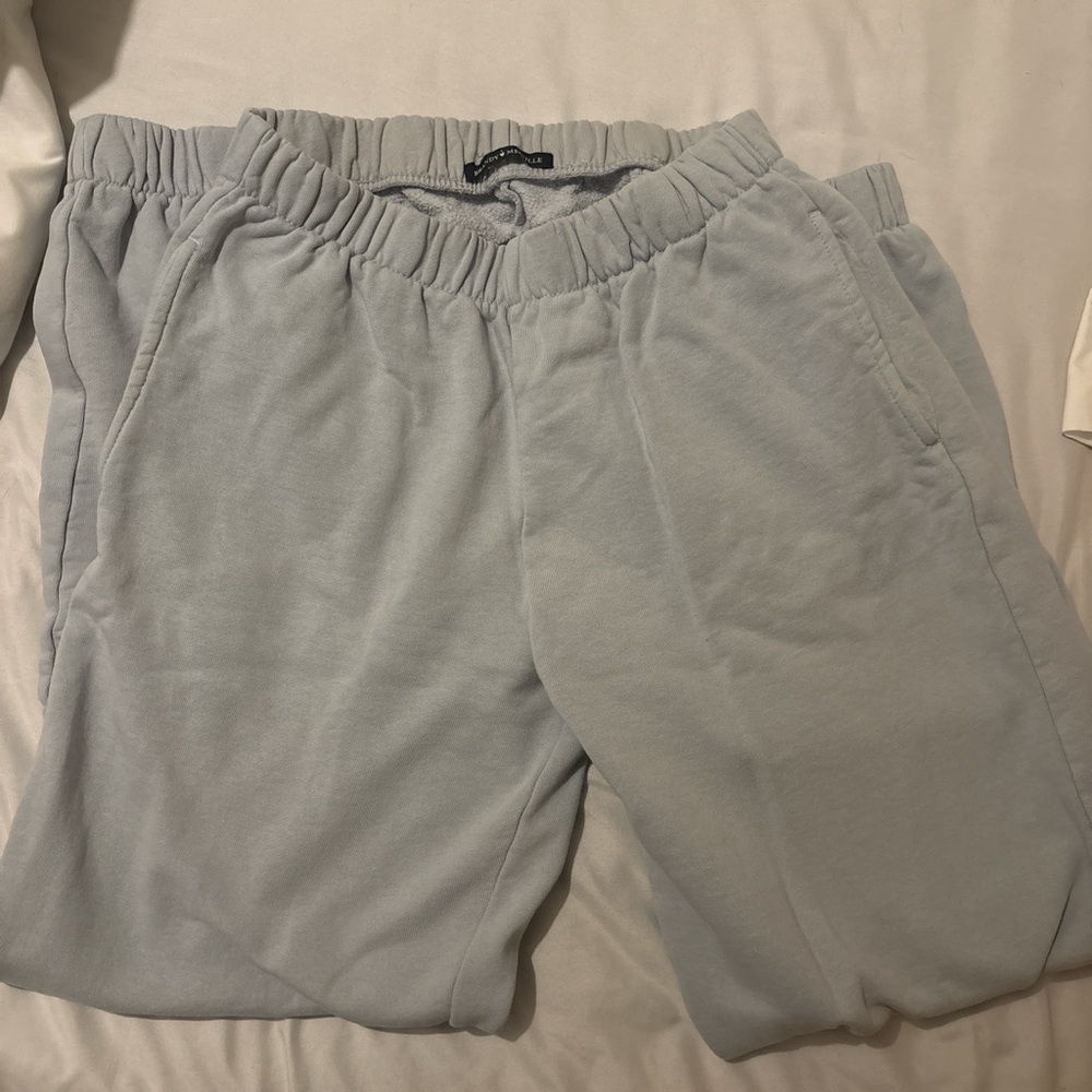 Brandy Melville Light Blue Cuffed Sweatpants